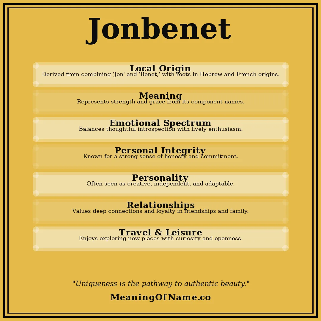 Jonbenet name meaning poster