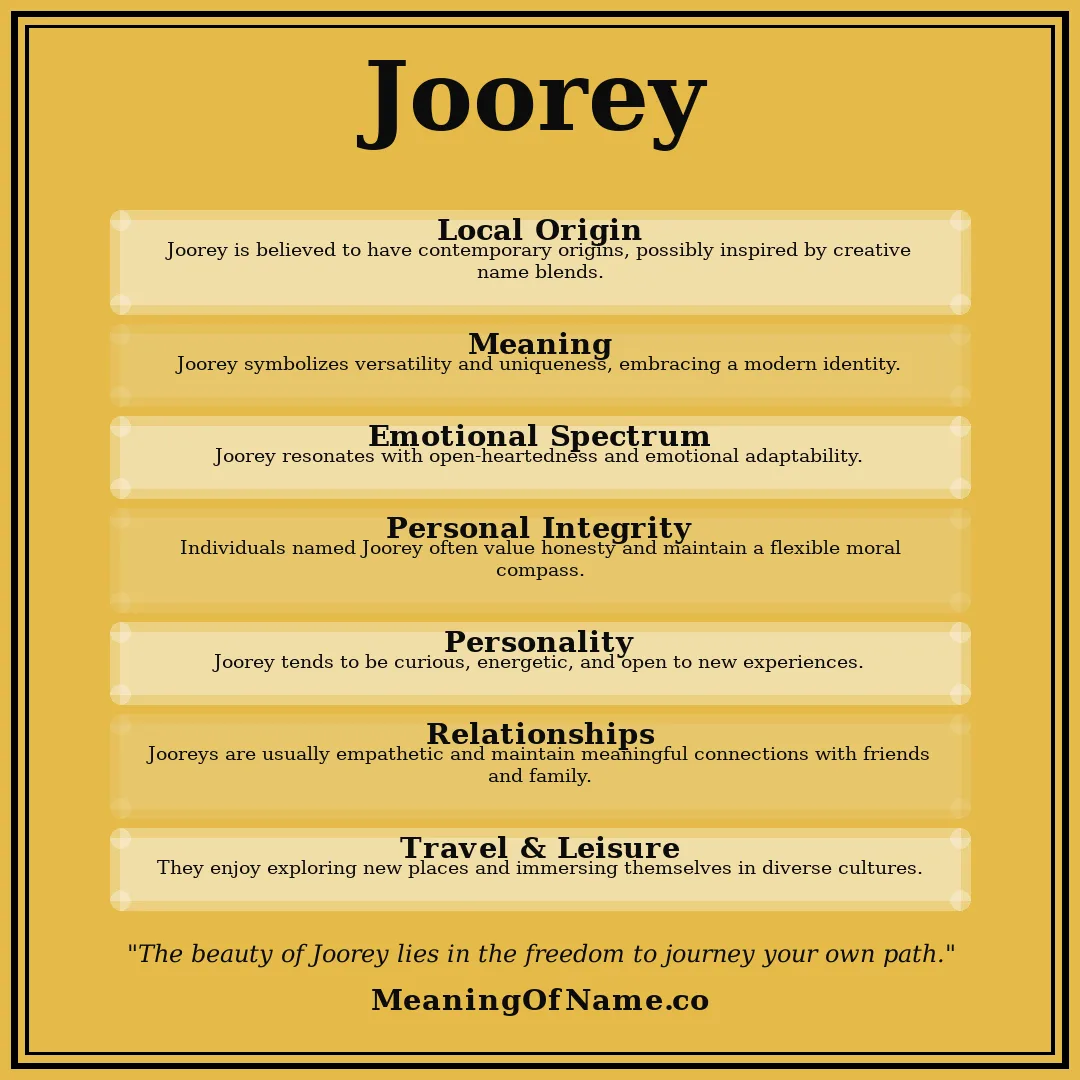 Joorey name meaning poster