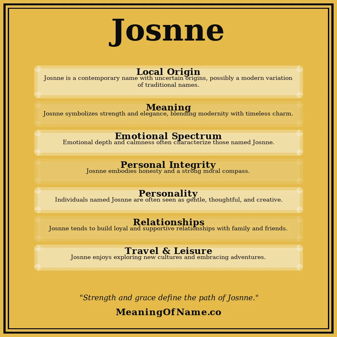 Josnne name meaning poster