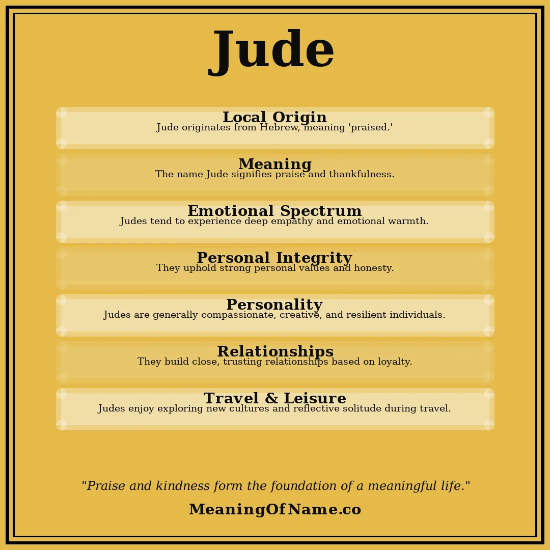 Jude name meaning poster