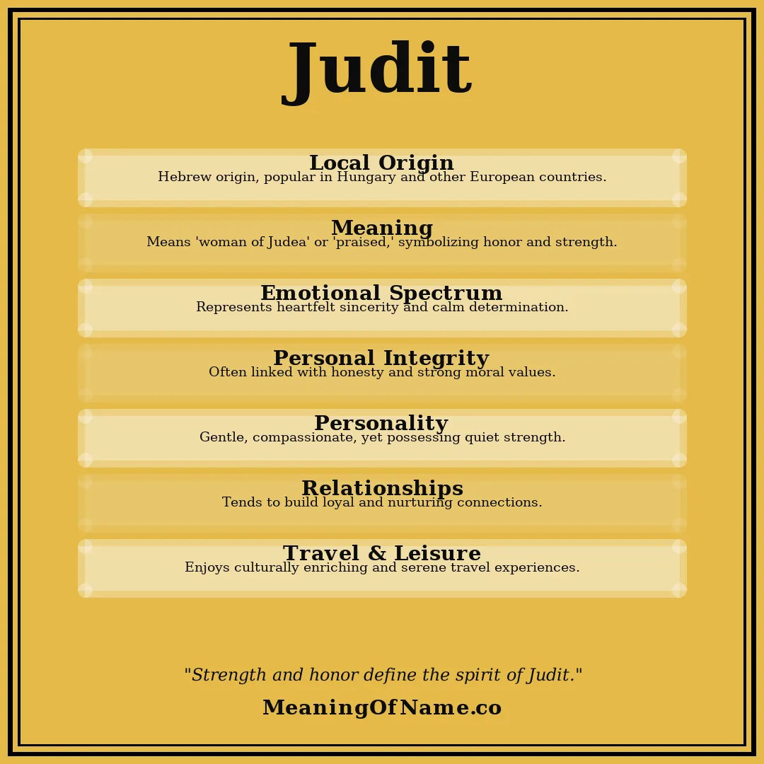 Judit name meaning poster