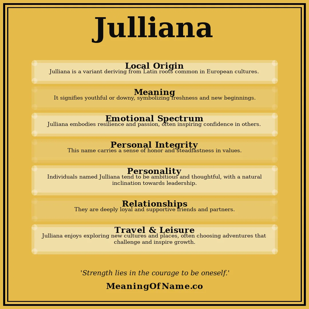 Julliana name meaning poster