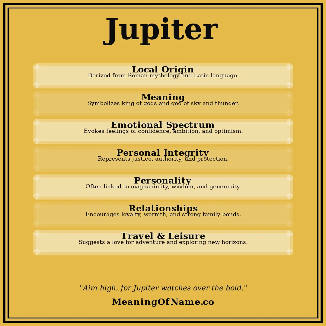 Jupiter name meaning poster