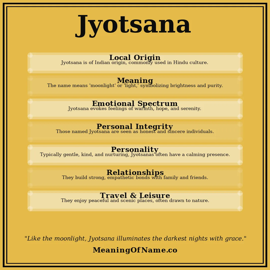 Jyotsana name meaning poster