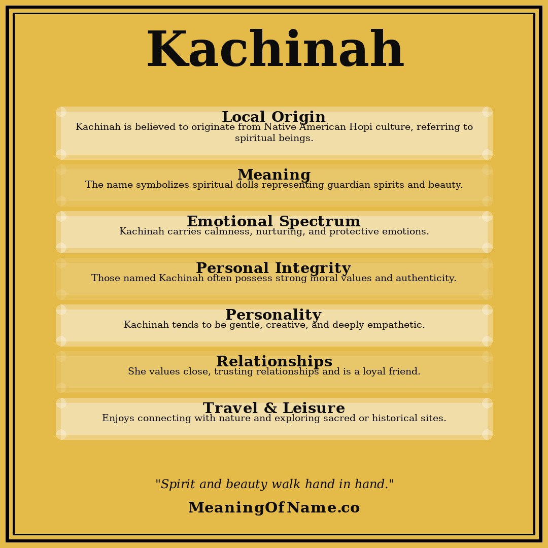 Kachinah name meaning poster