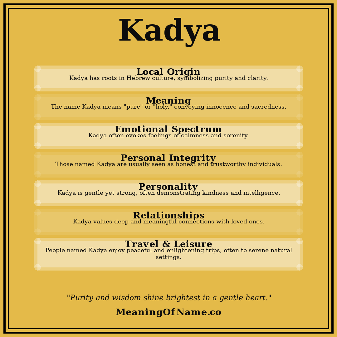 Kadya name meaning poster