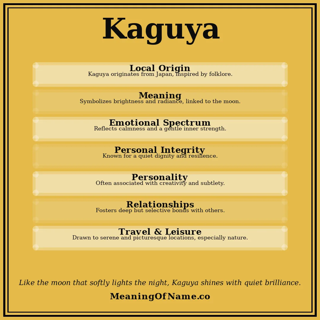 Kaguya name meaning poster