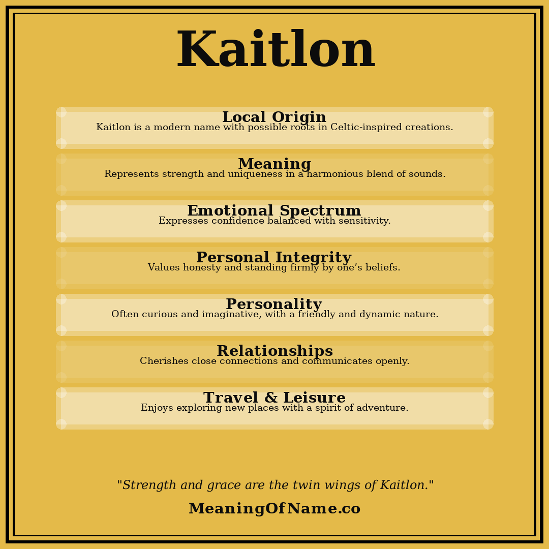 Kaitlon name meaning poster
