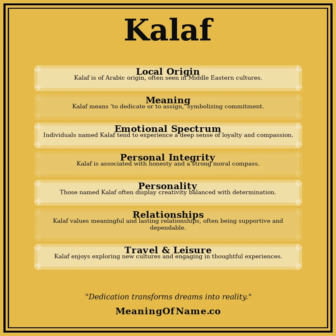 Kalaf name meaning poster
