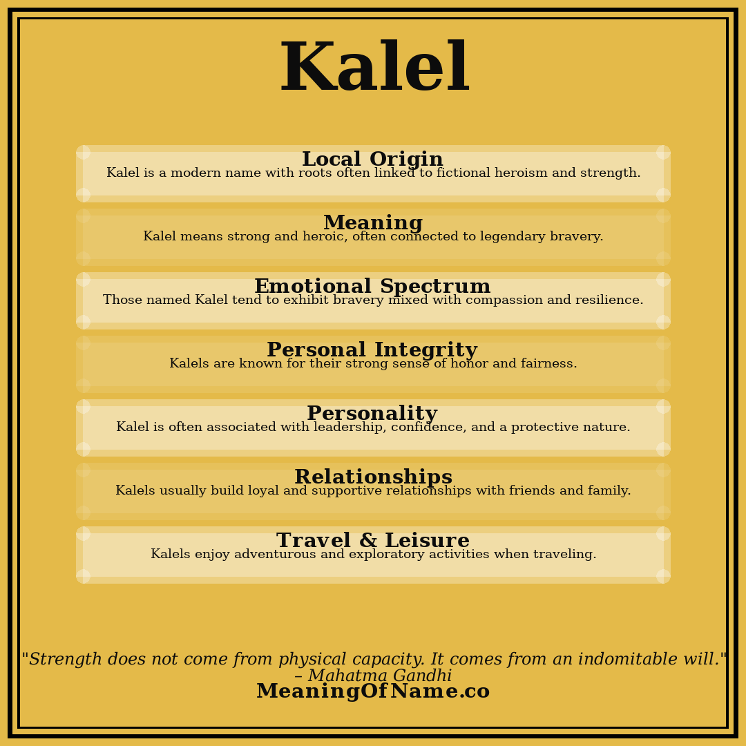 Kalel name meaning poster