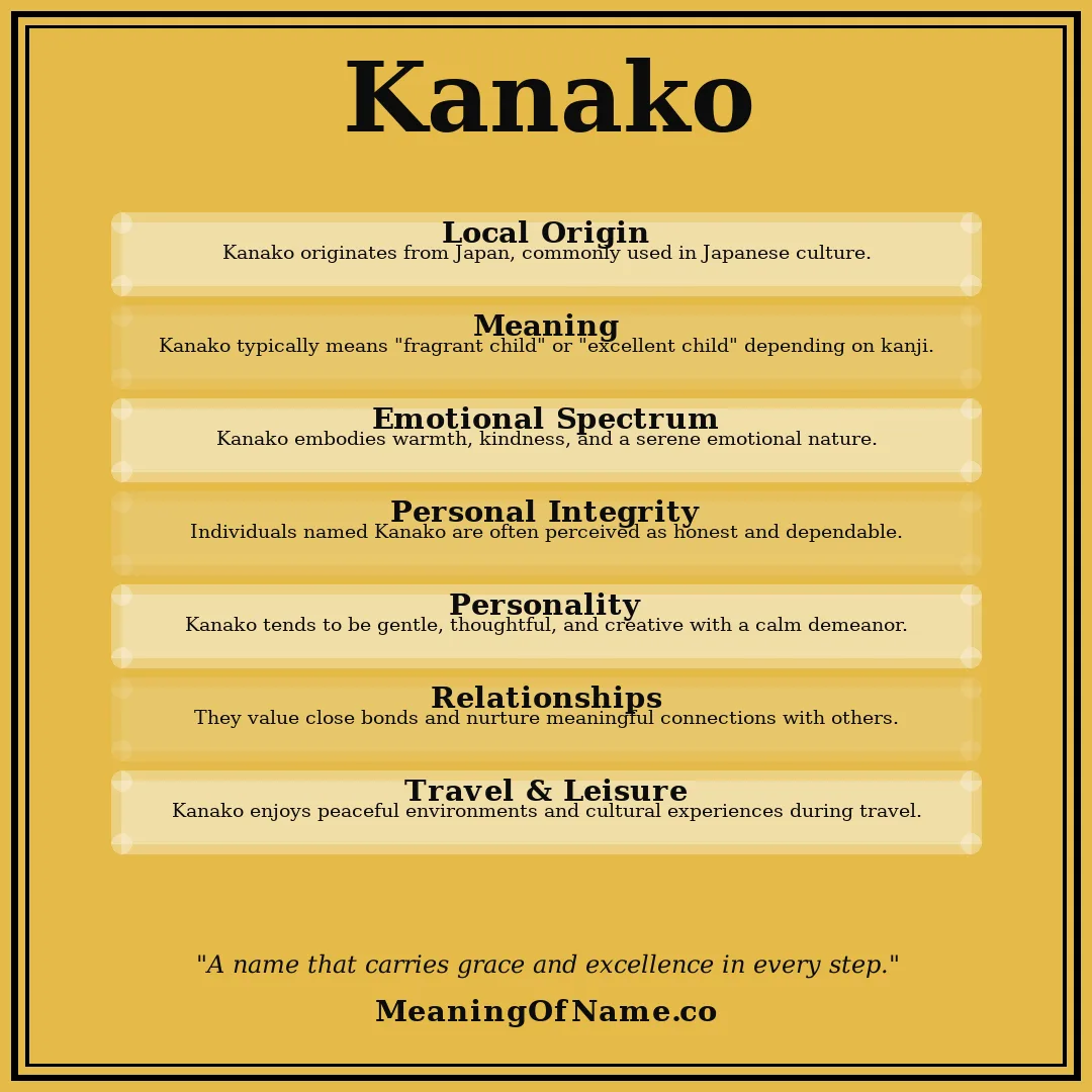Kanako name meaning poster