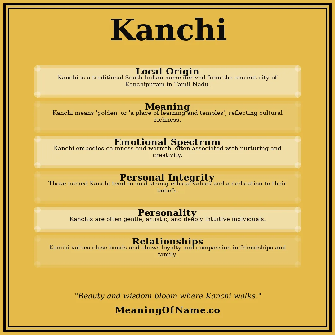Kanchi name meaning poster