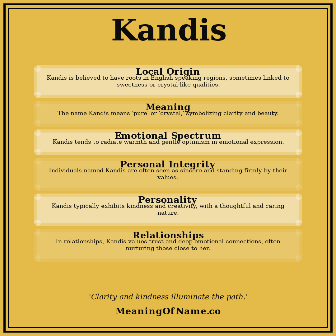 Kandis name meaning poster