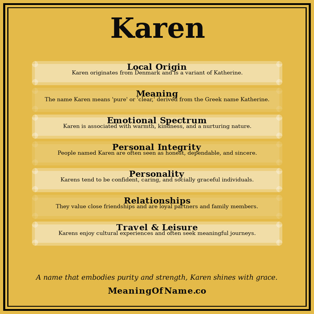 Karen name meaning poster