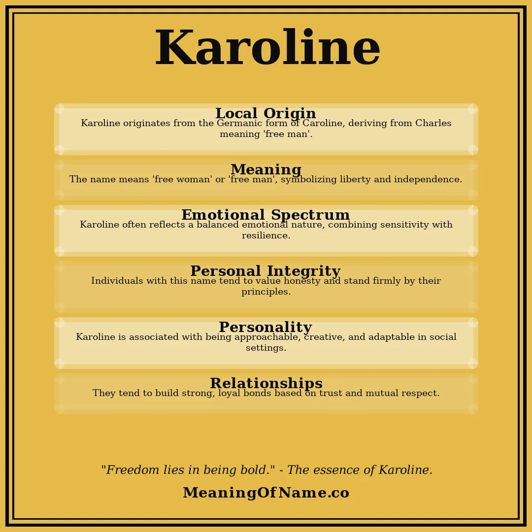 Karoline name meaning poster