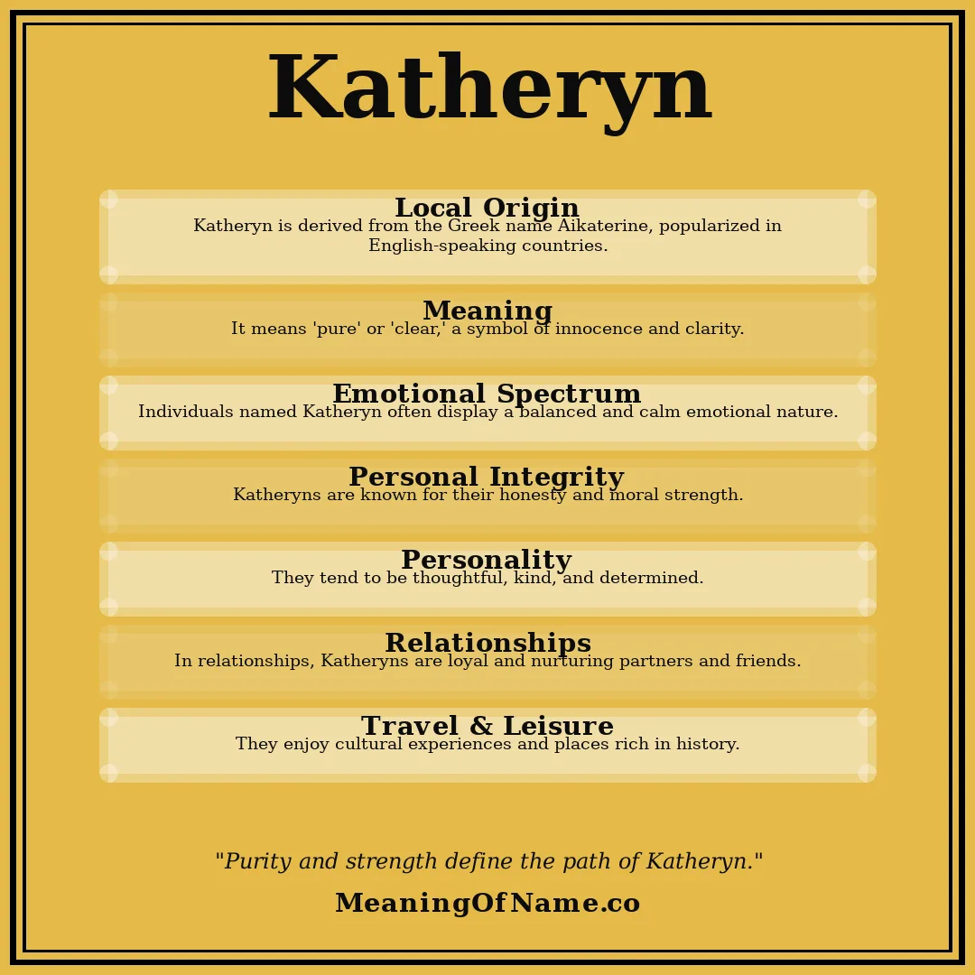Katheryn name meaning poster