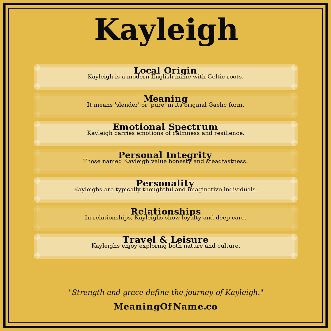 Kayleigh name meaning poster