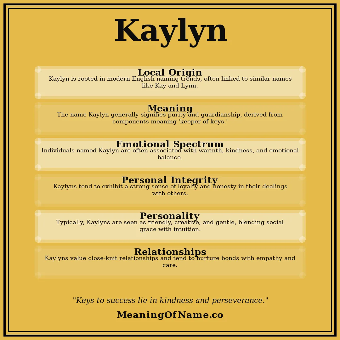 Kaylyn name meaning poster