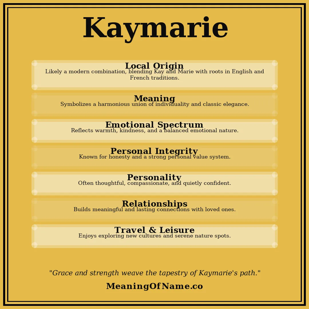 Kaymarie name meaning poster