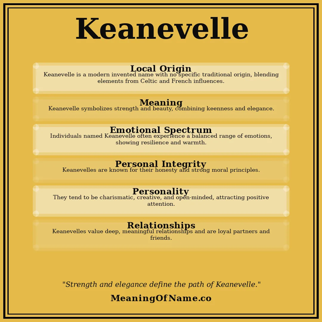 Keanevelle name meaning poster