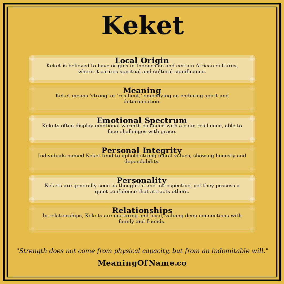 Keket name meaning poster