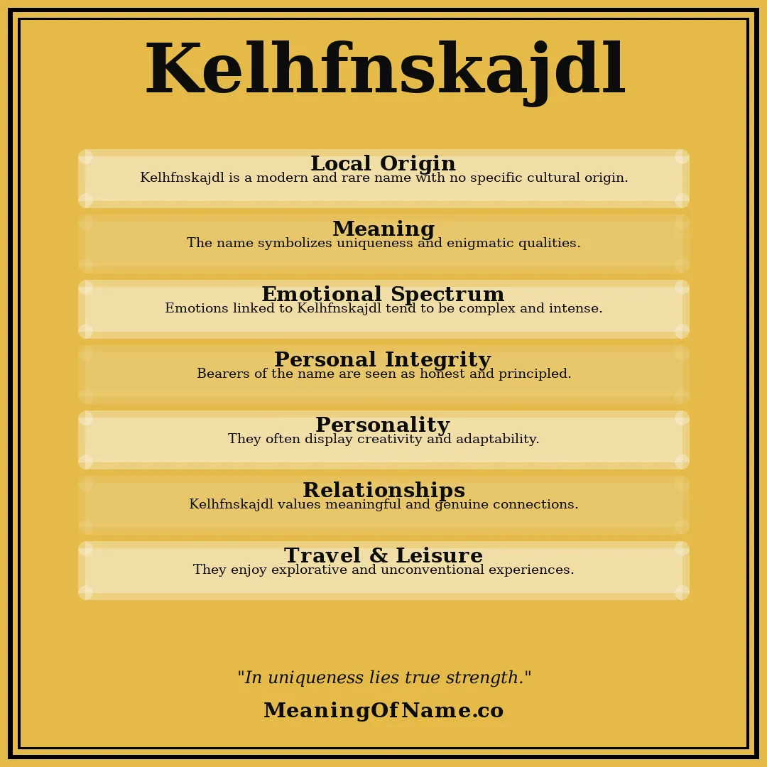Kelhfnskajdl name meaning poster
