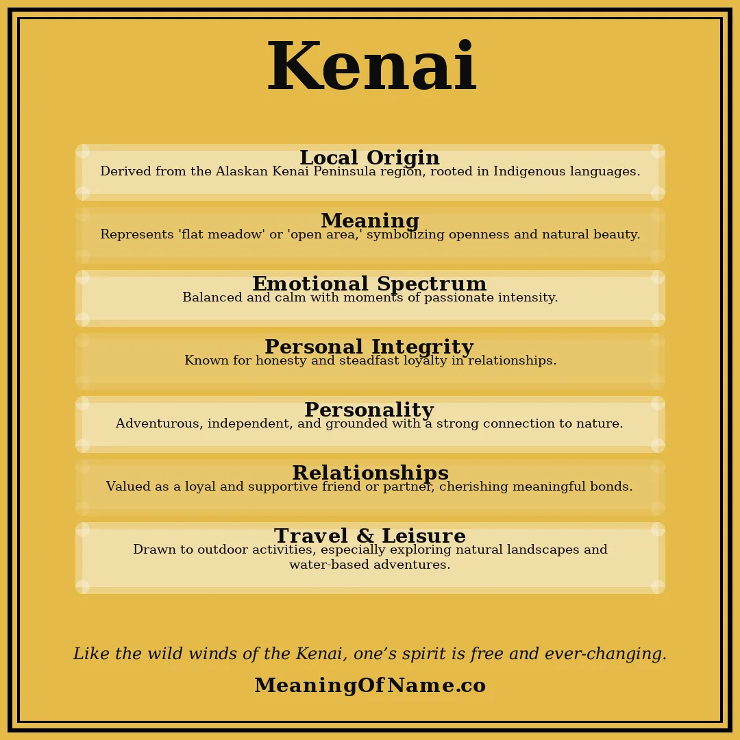 Kenai name meaning poster