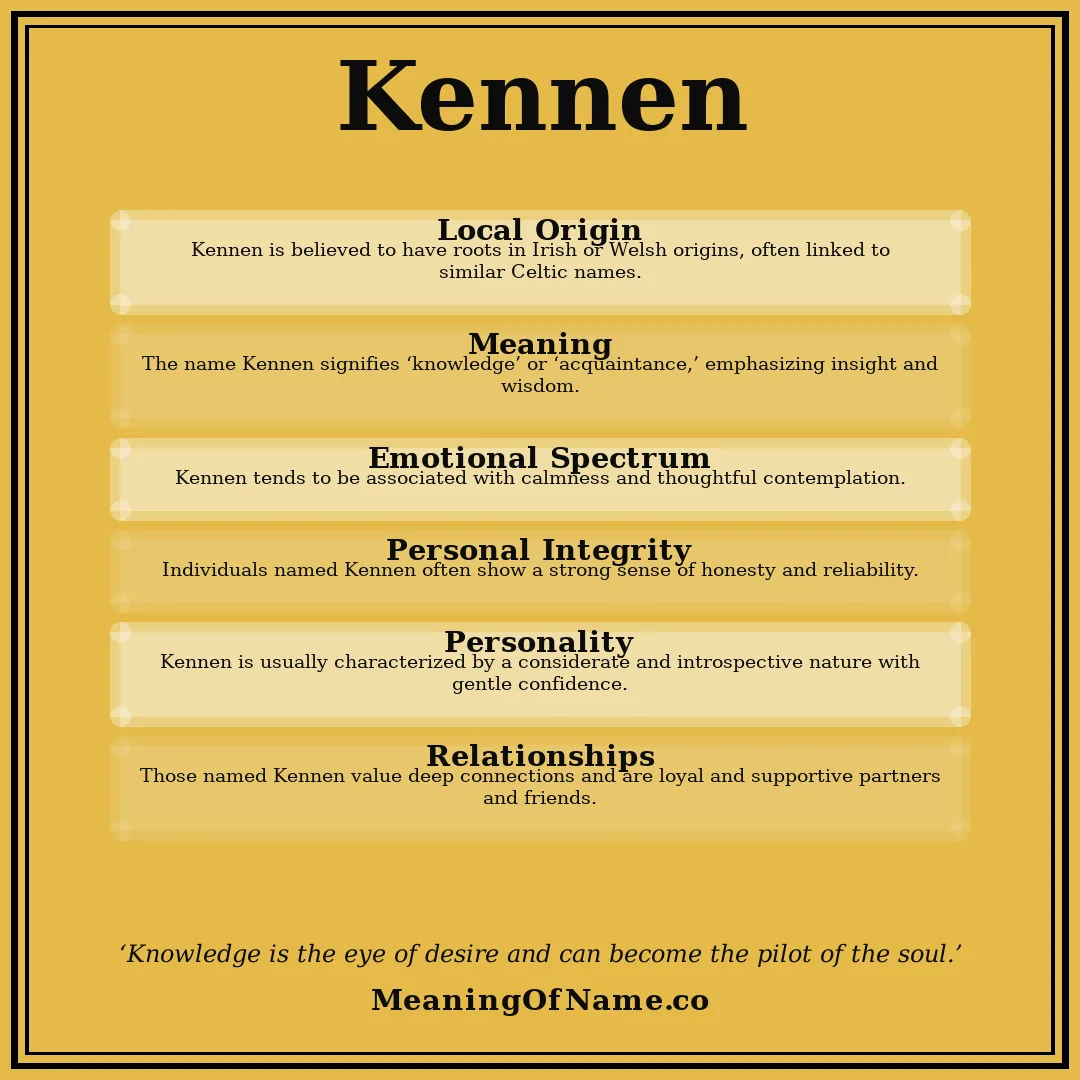 Kennen name meaning poster
