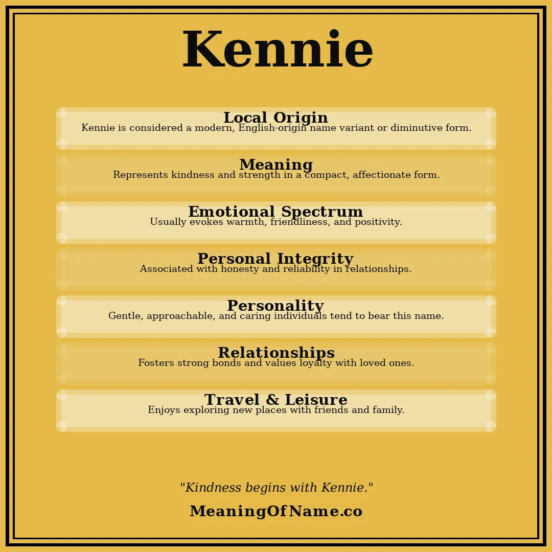 Kennie name meaning poster