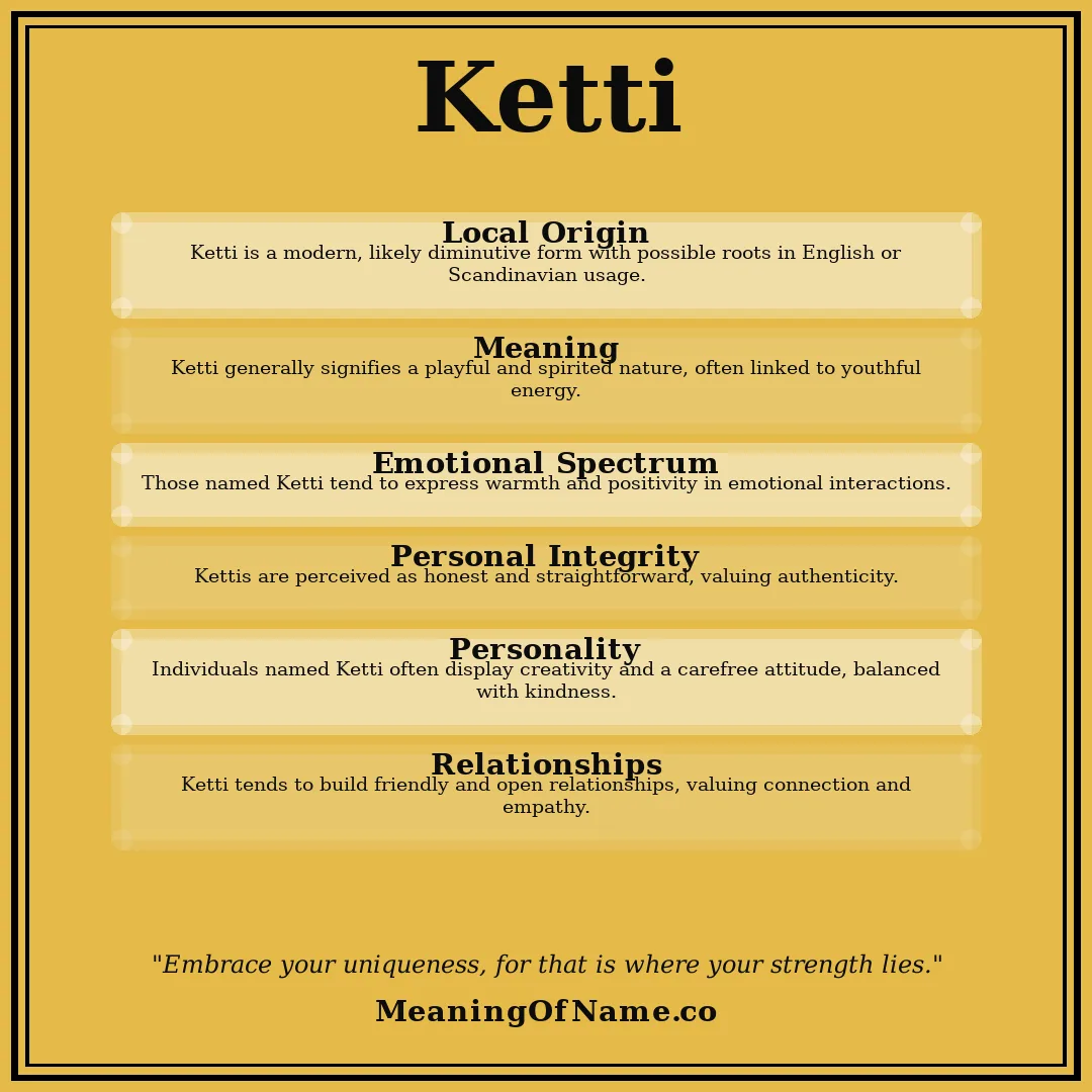 Ketti name meaning poster