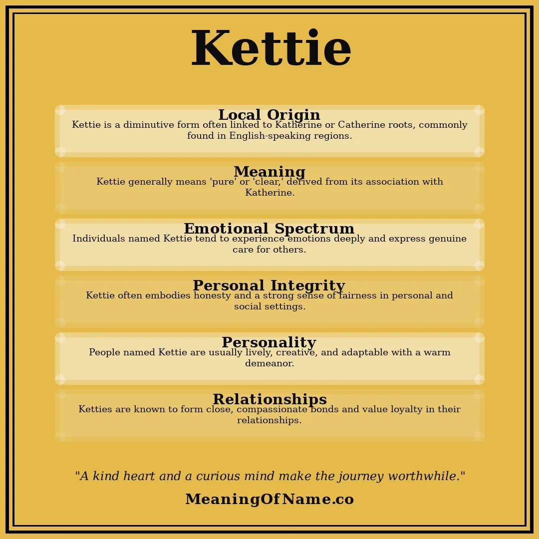 Kettie name meaning poster