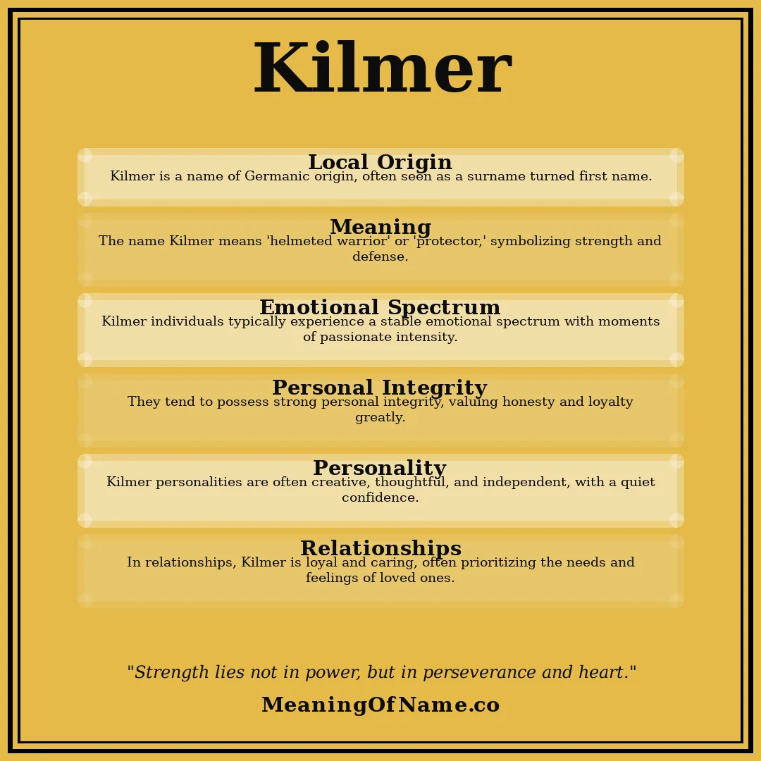 Kilmer name meaning poster