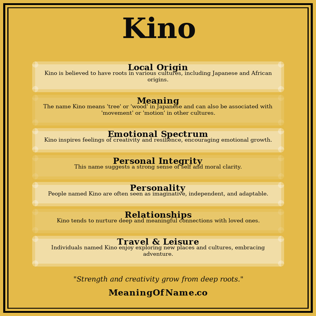 Kino name meaning poster