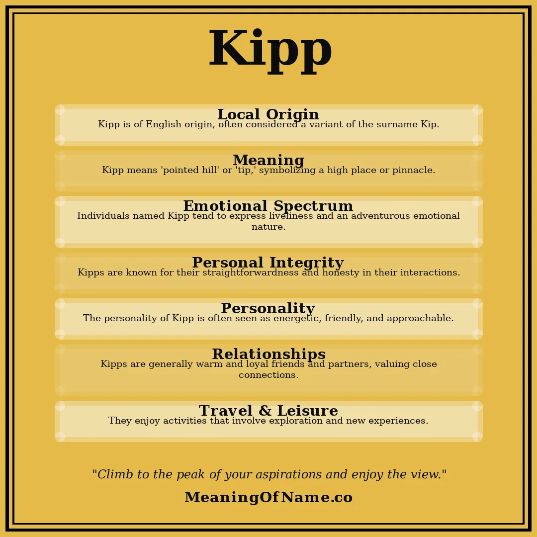 Kipp name meaning poster