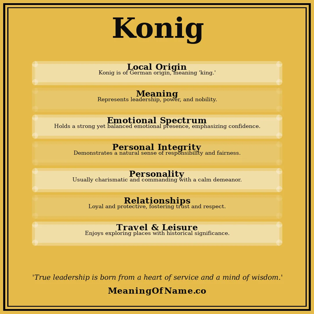 Konig name meaning poster