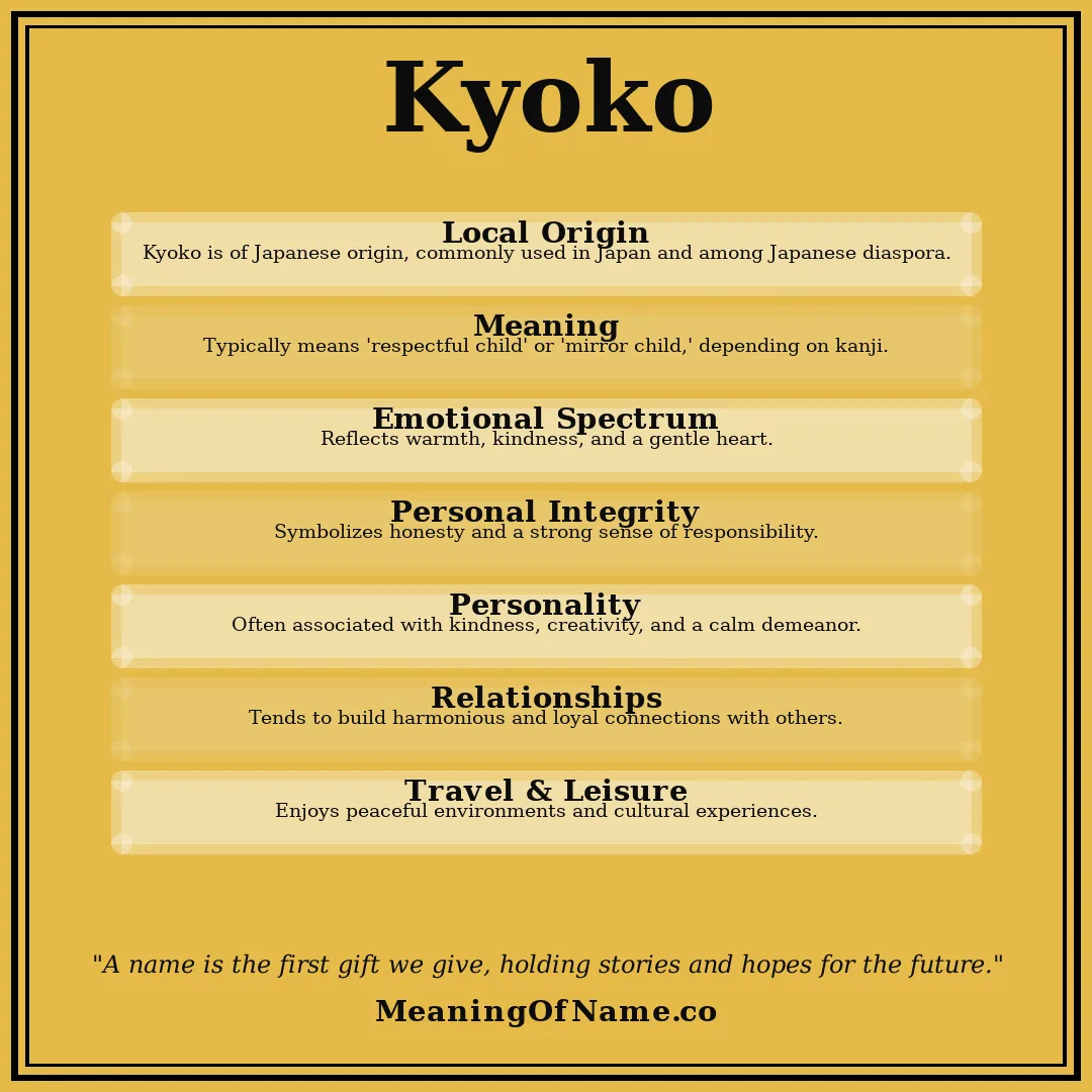 Kyoko name meaning poster