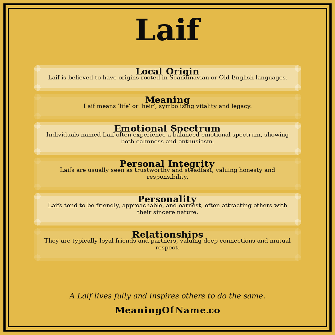 Laif name meaning poster