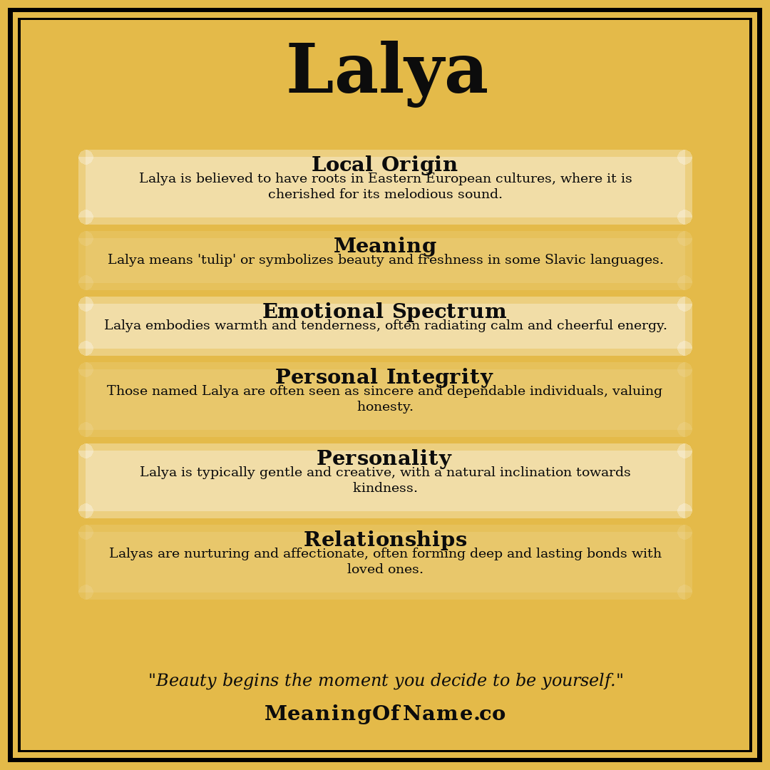 Lalya name meaning poster