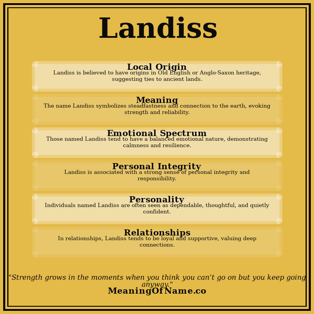 Landiss name meaning poster