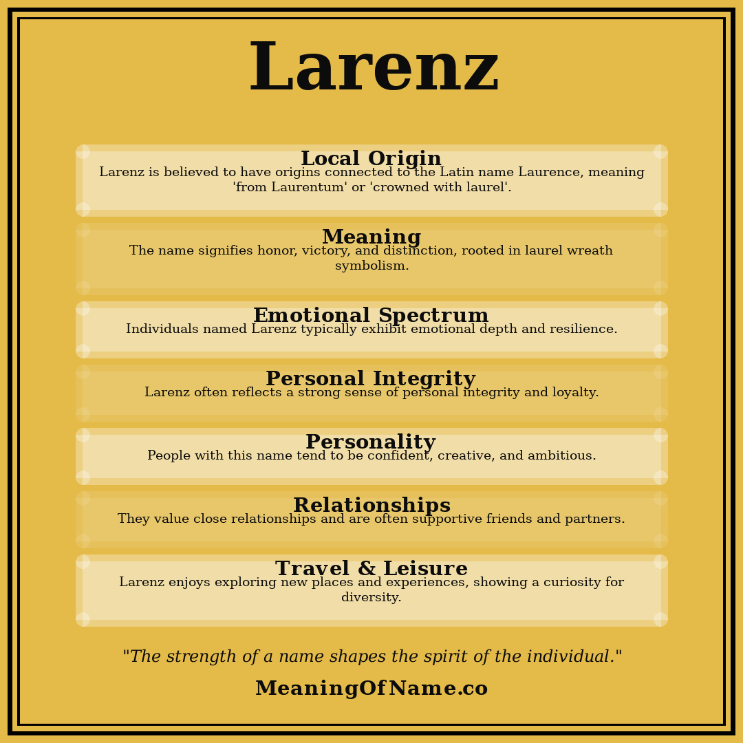 Larenz name meaning poster