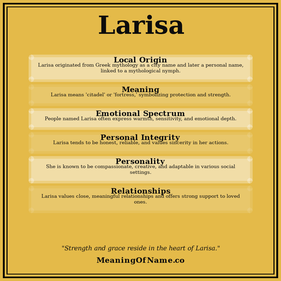Larisa name meaning poster