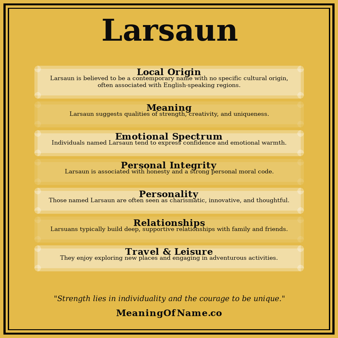 Larsaun name meaning poster