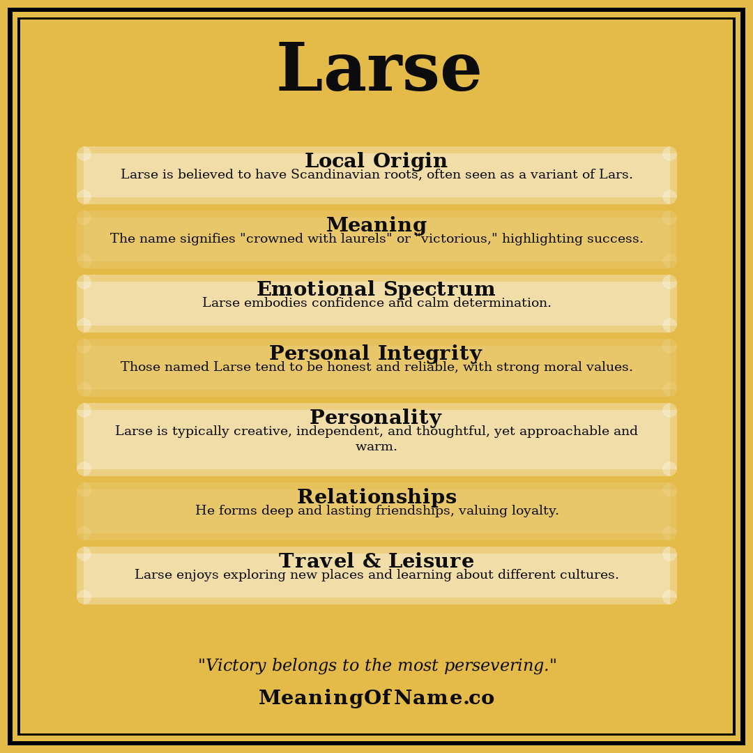 Larse name meaning poster