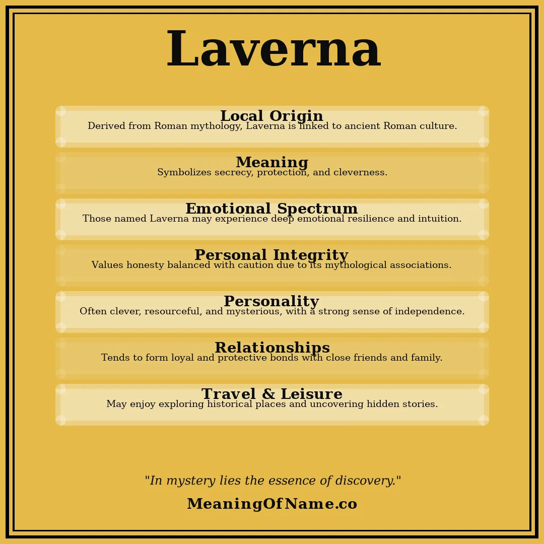 Laverna name meaning poster