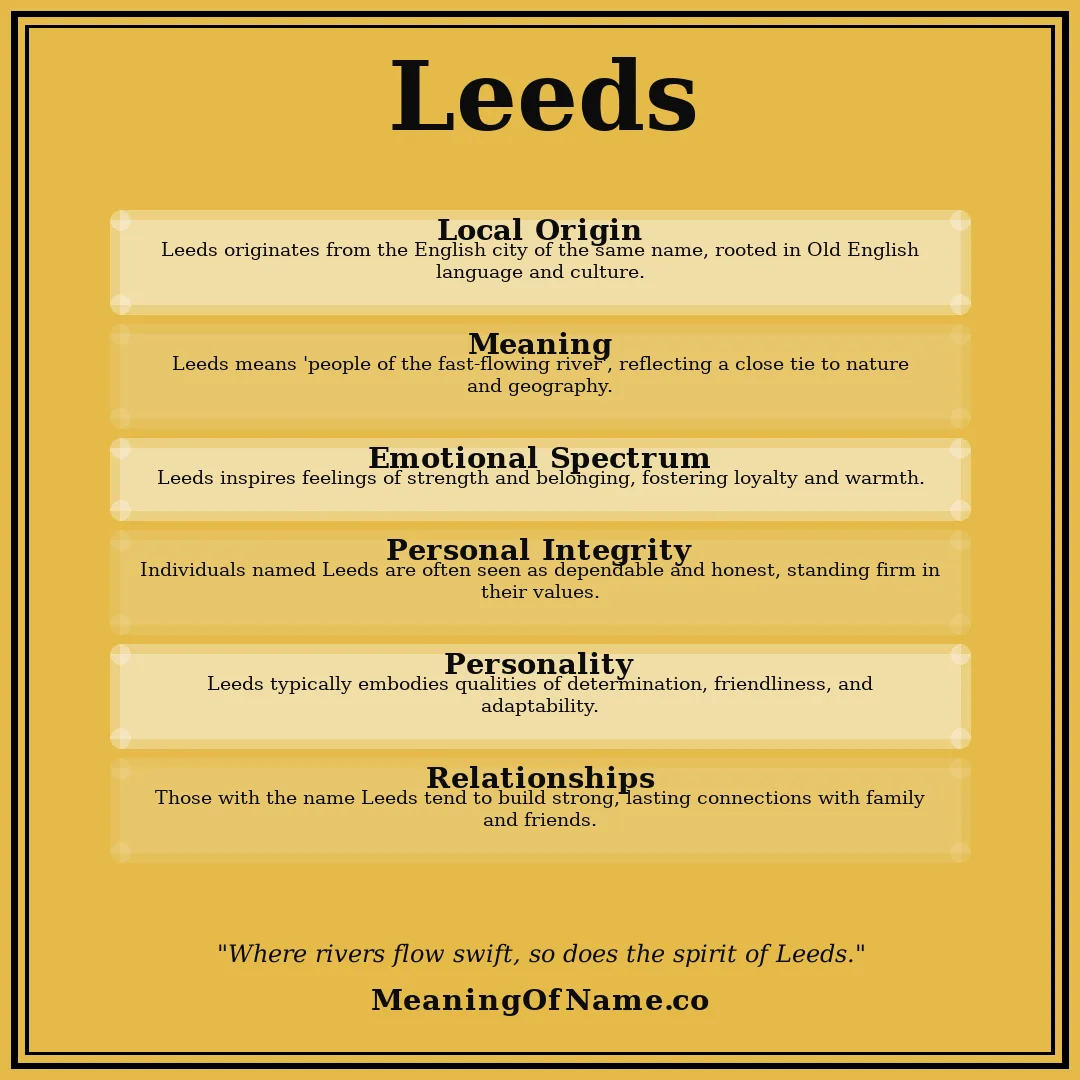 Leeds name meaning poster