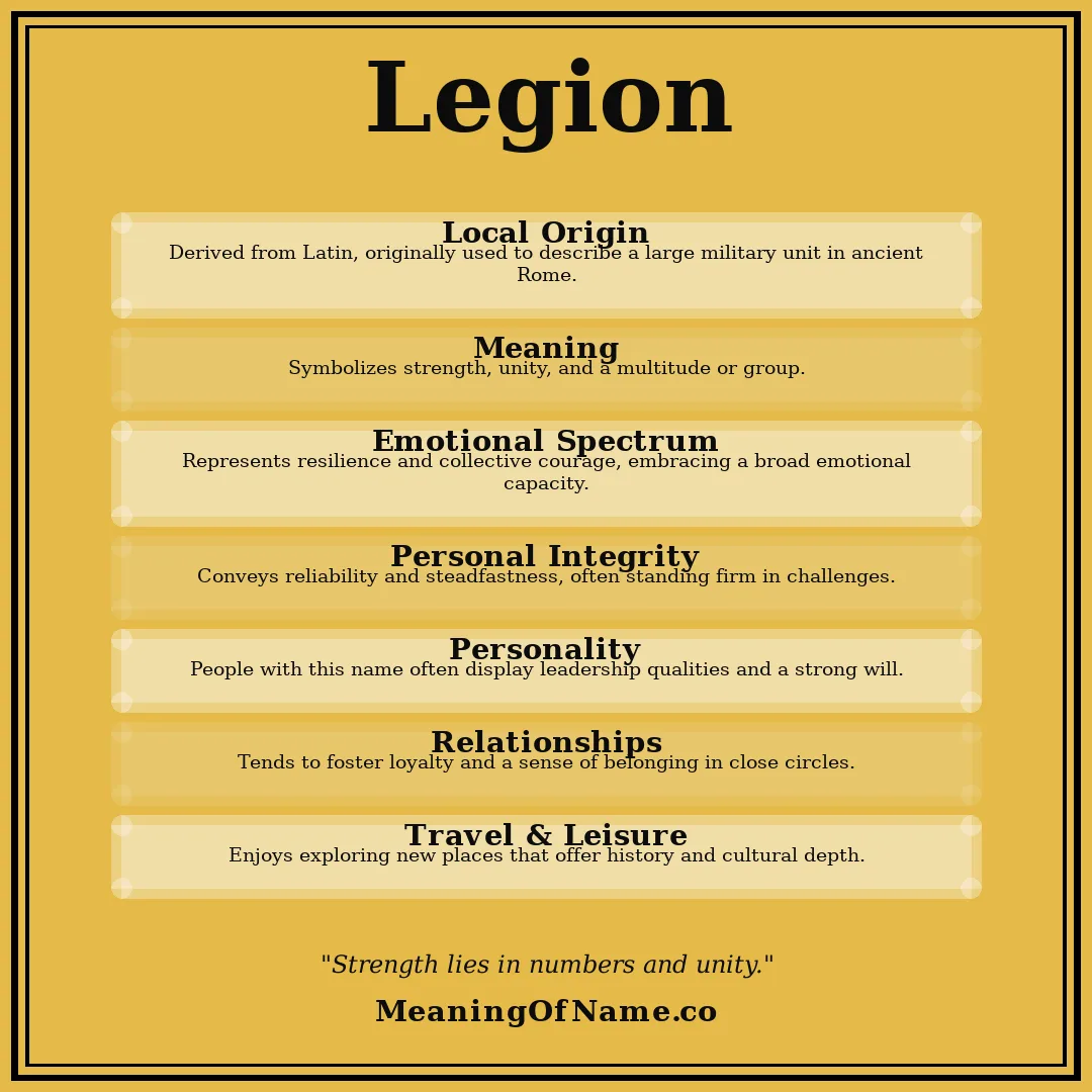 Legion name meaning poster