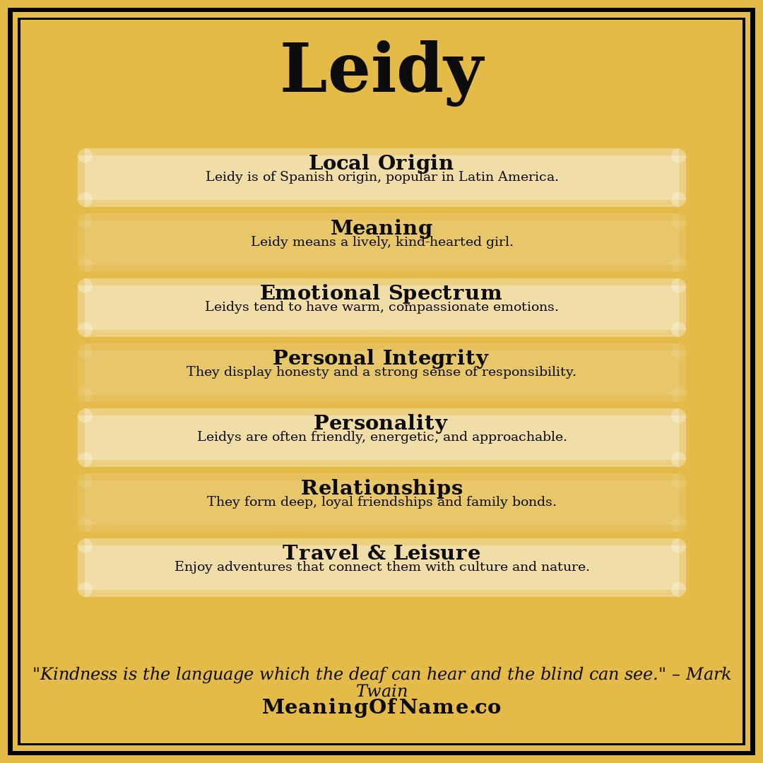Leidy name meaning poster