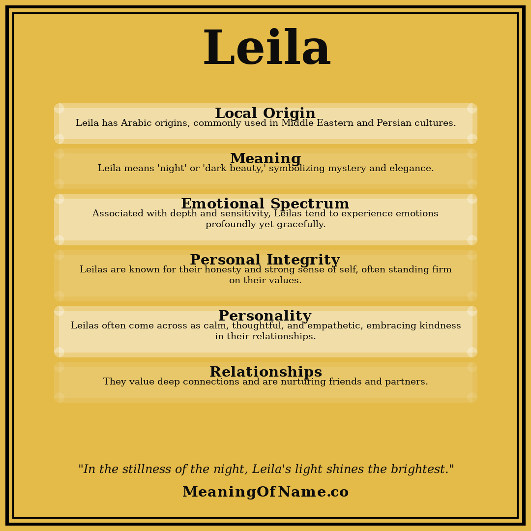 Leila name meaning poster