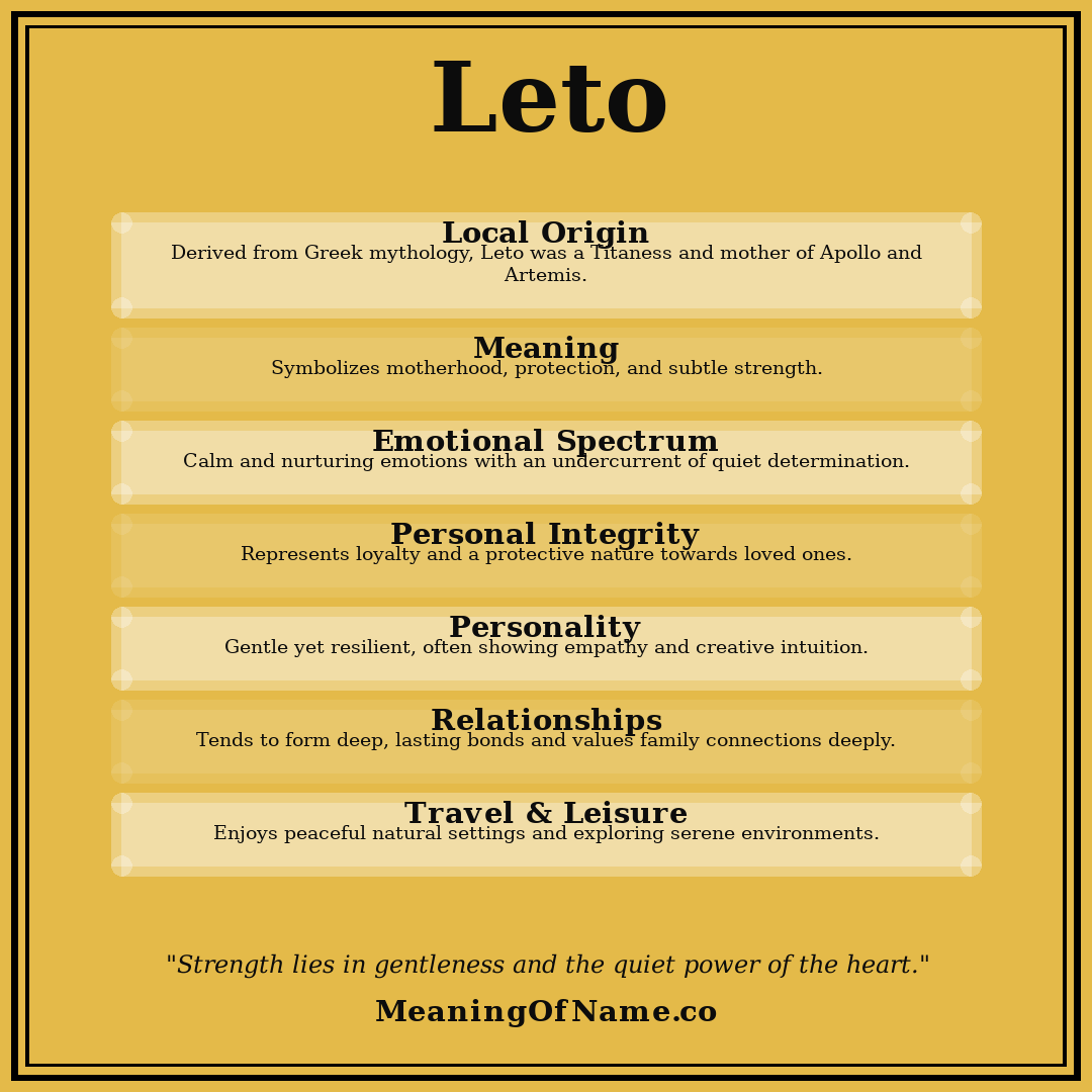 Leto name meaning poster