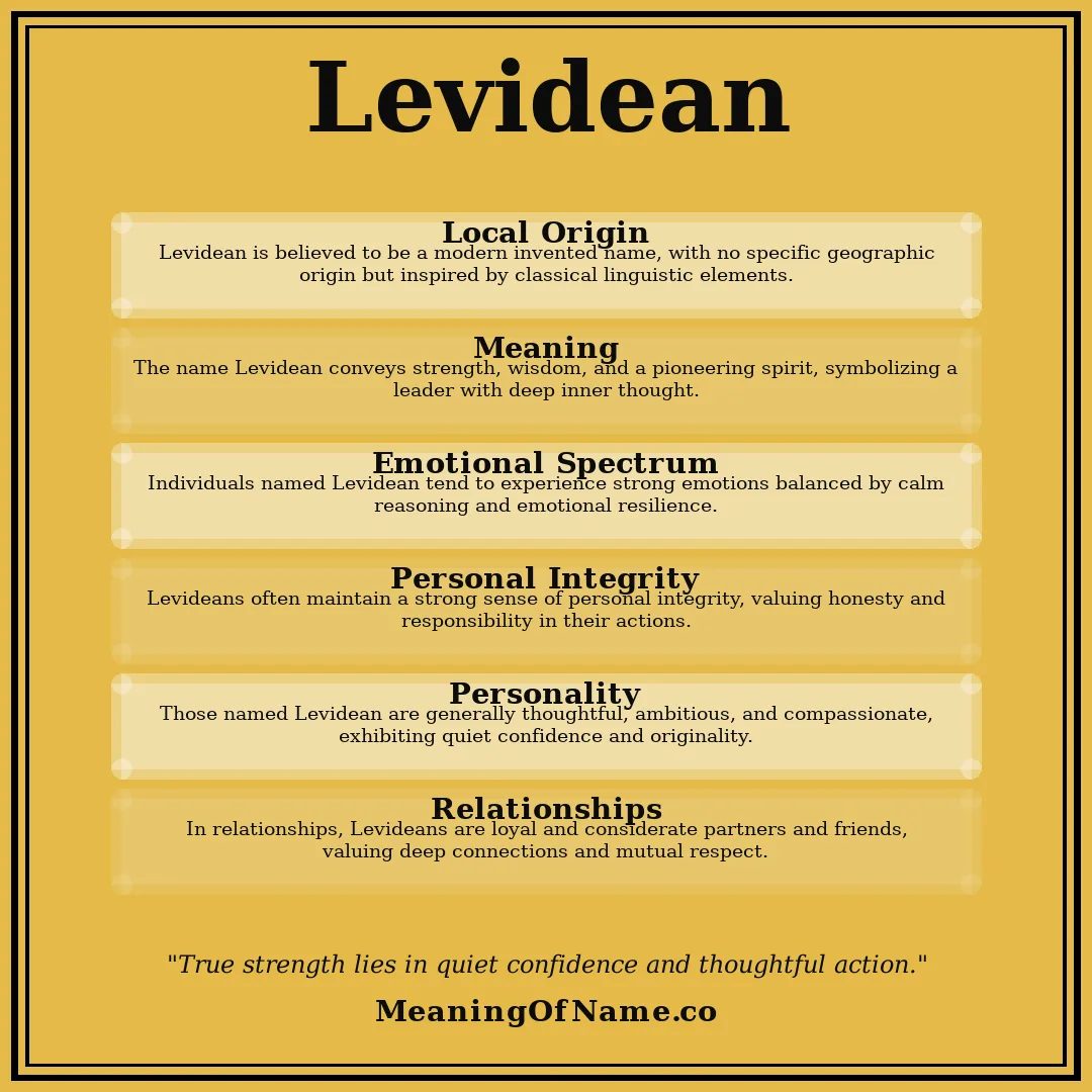 Levidean name meaning poster